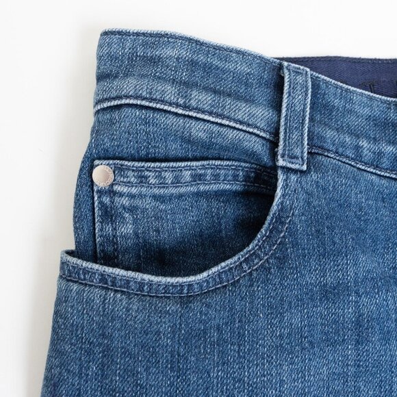 Stella McCartney Lace Hem Cropped Wide Leg Jeans Medium Wash Size 28 - Picture 7 of 14